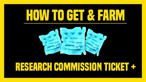 research commission ticket|Iba pa.